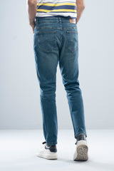 Hipster Fit Dark Blue Dobby Jeans
