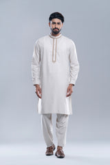 Regular Fit Embroidered Formal Kabli Set