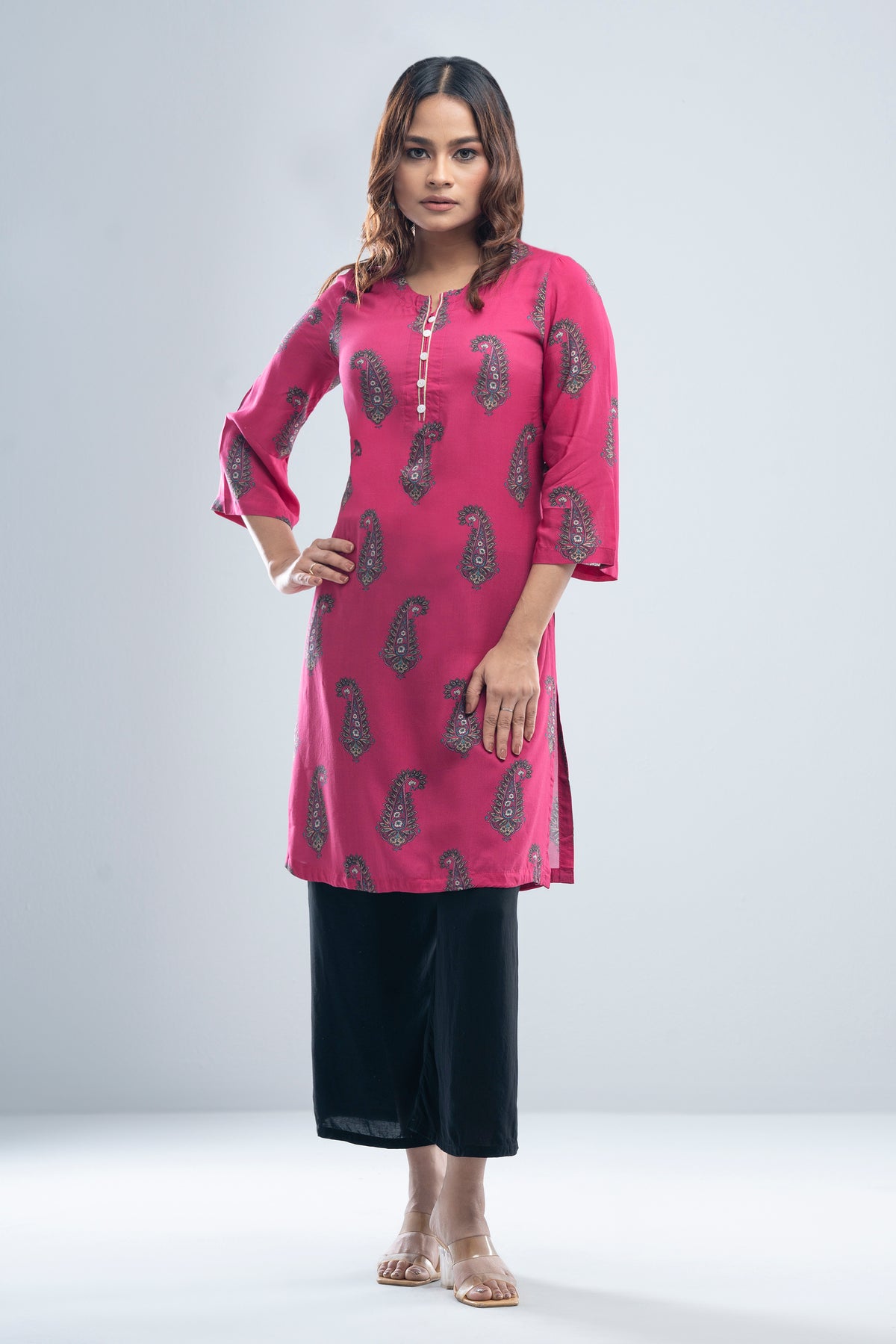 Long-Length Ethnic Kurta - One Piece