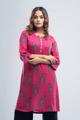 Long-Length Ethnic Kurta - One Piece
