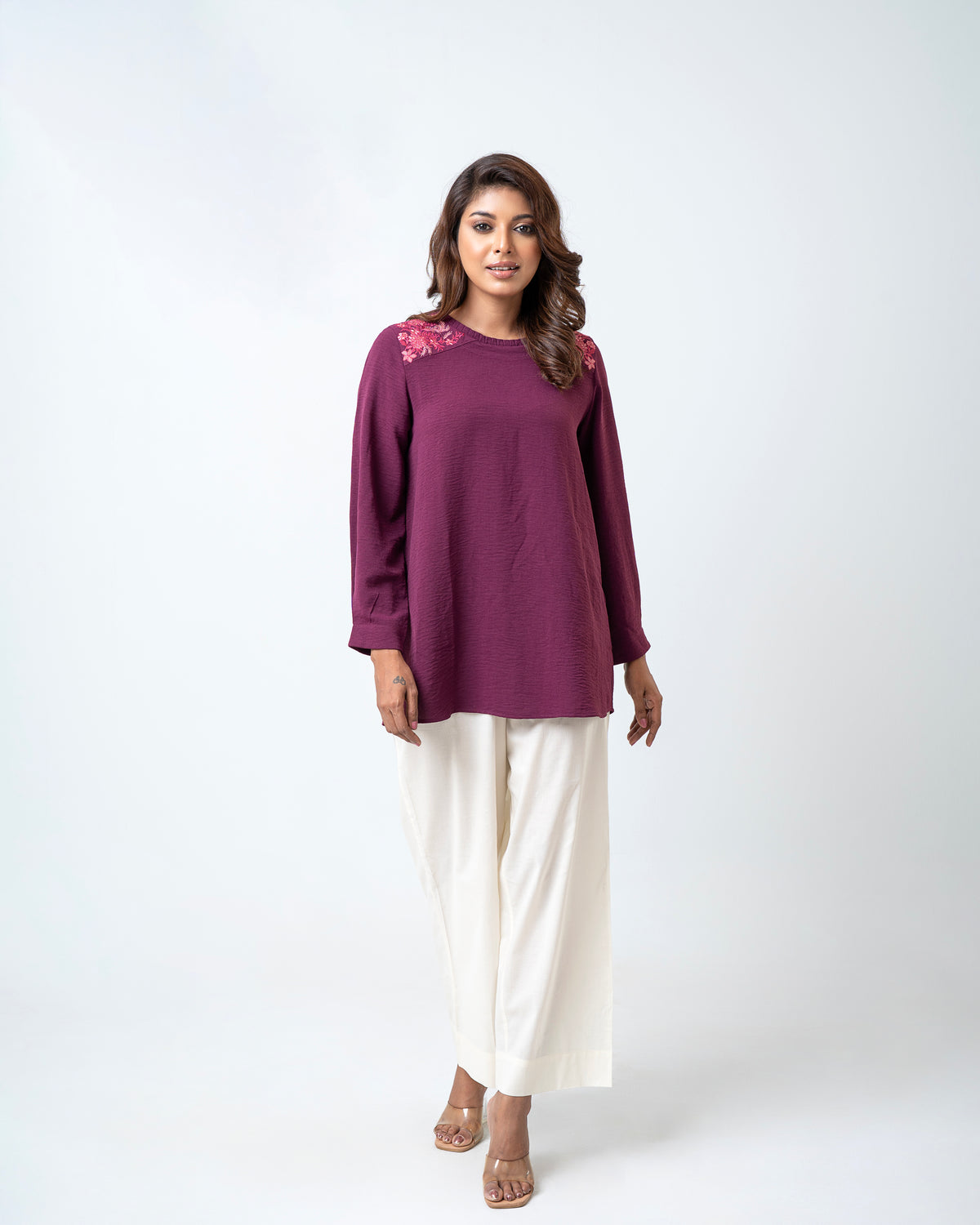 Relaxed Fit Embroidered Fashion Top
