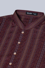 Regular Fit Jacquard Cotton Semi-Formal Panjabi