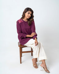 Relaxed Fit Embroidered Fashion Top