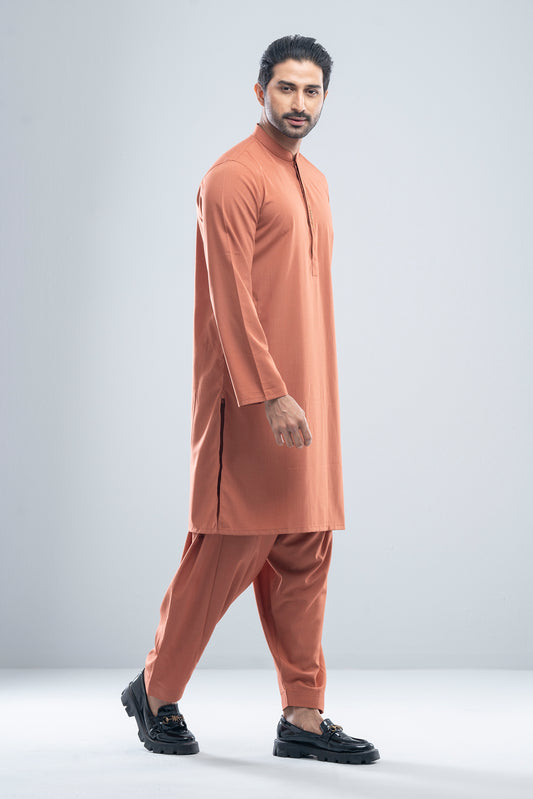 Regular Fit Embroidered Formal Kabli Set