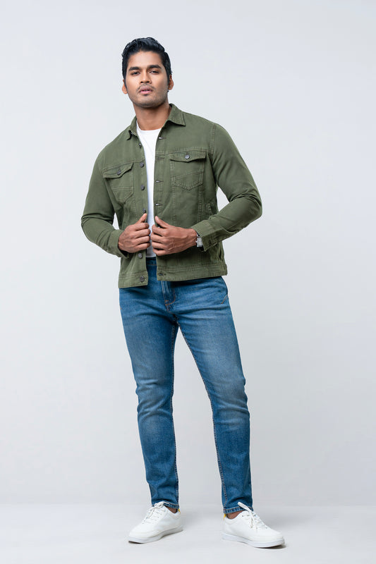 Regular Fit Canvas Overdyed Shacket