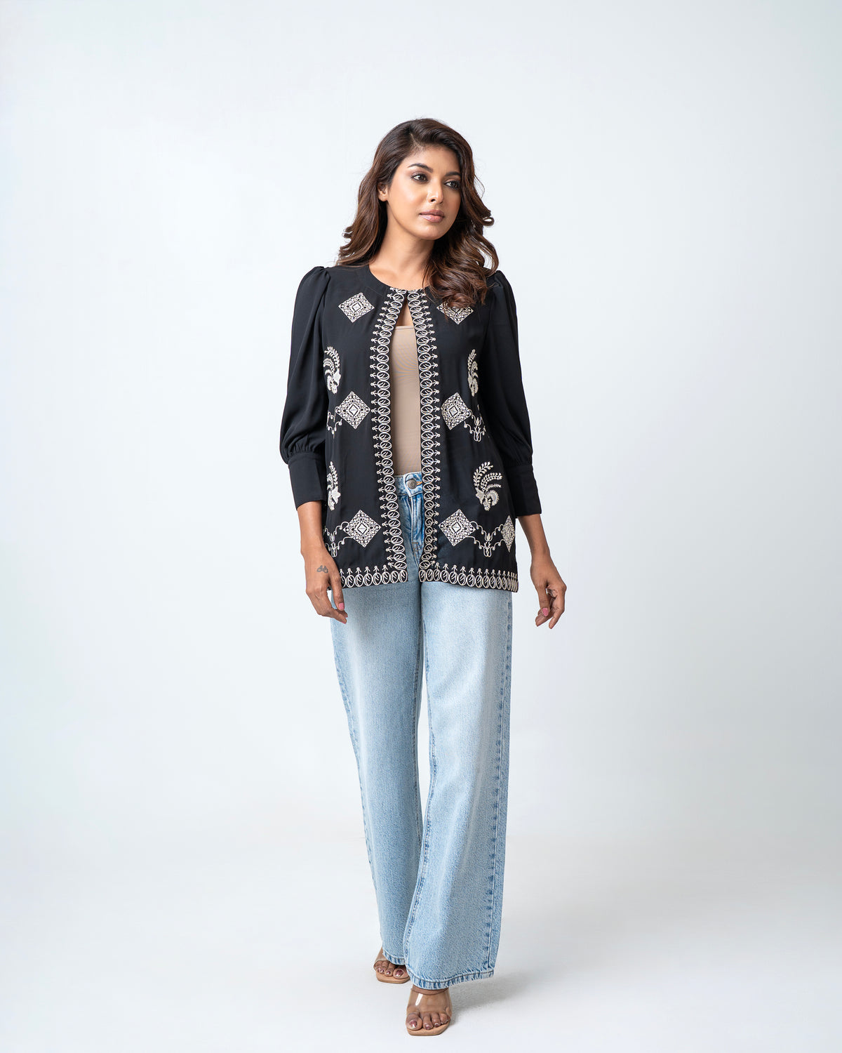 Smart Fit Embroidered Bolero Top