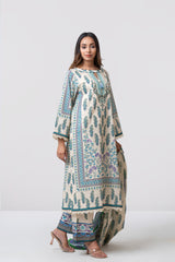 Relaxed Fit Digital Printed Three-Piece Lawn