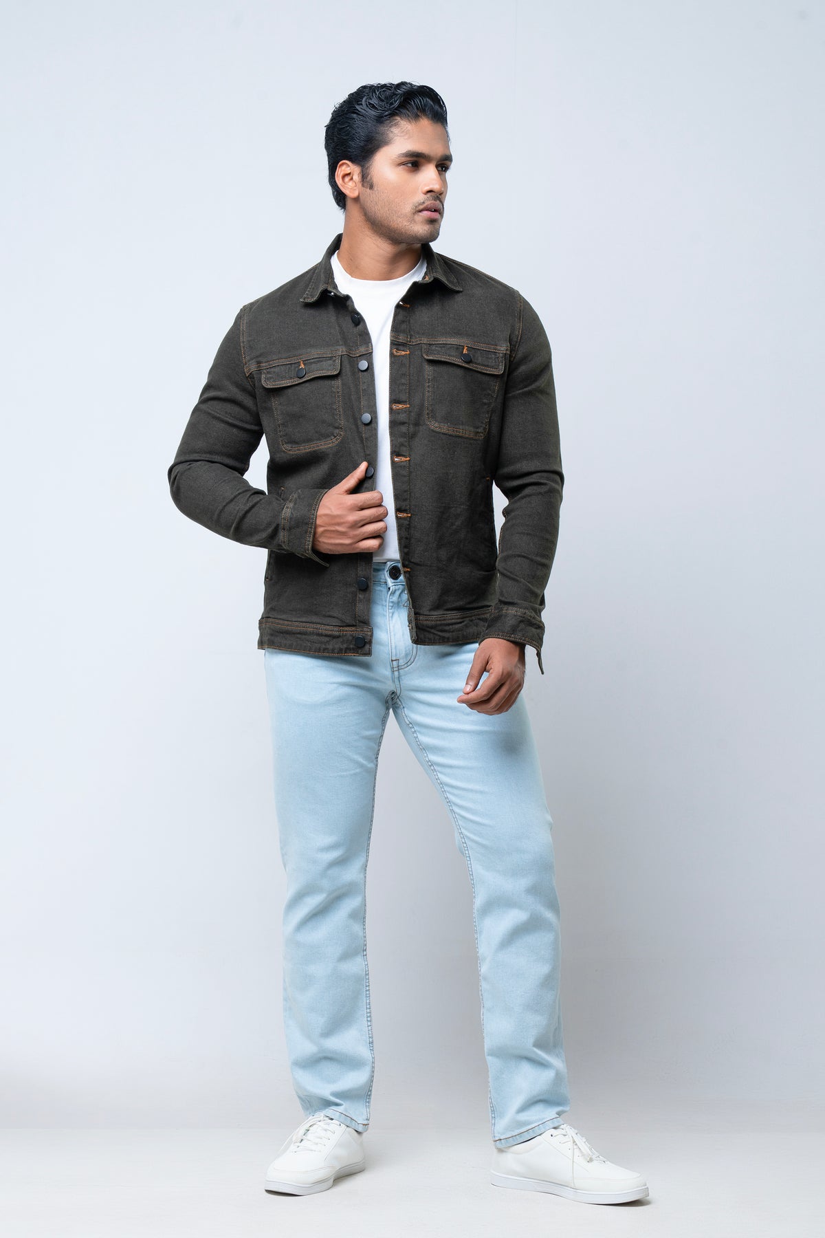 Regular Fit Denim Shacket