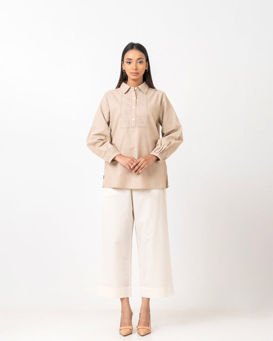 Relaxed Fit Embroidered Casual Shirt