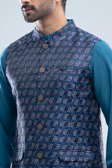 Regular Fit Semi-Formal Jacquard Waistcoat