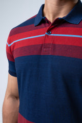 Regular Fit Indigo Yarn-Dyed Polo Shirt