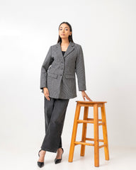 Regular Fit Houndstooth Blazer