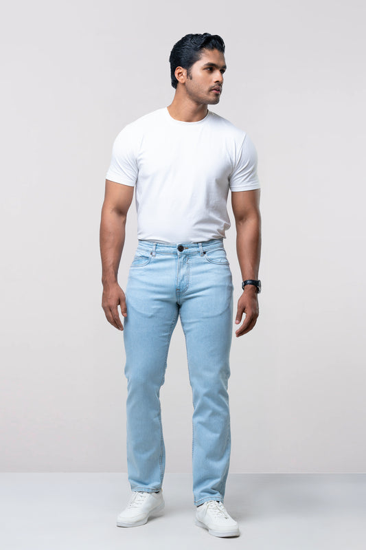 Straight Fit Blue Jeans