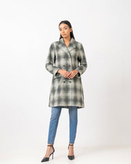 Regular Fit Check Trench Coat