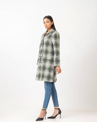 Regular Fit Check Trench Coat