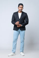 Slim Fit Knit Blazer