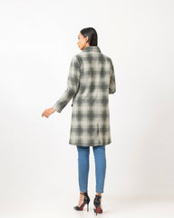 Regular Fit Check Trench Coat