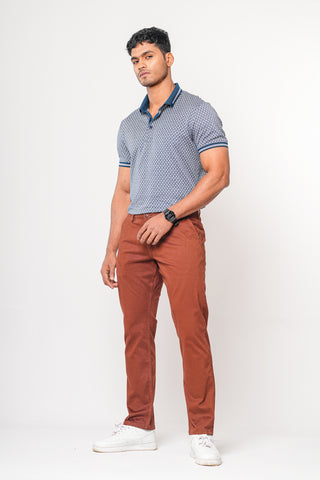 Regular Fit Solid Chino Trousers