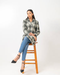 Regular Fit Check Trench Coat