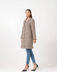 Regular Fit Check Trench Coat