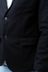 Slim Fit Knit Blazer