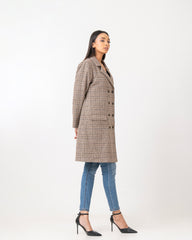 Regular Fit Check Trench Coat