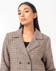 Regular Fit Check Trench Coat