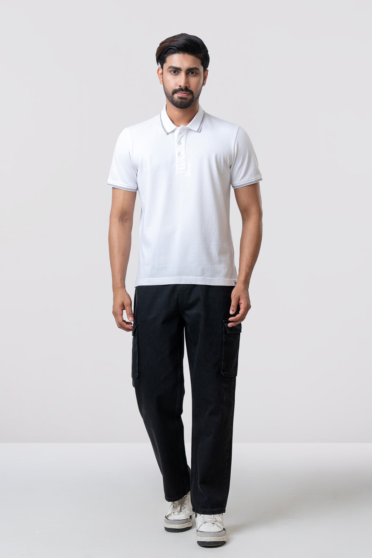 Relaxed Fit Solid Polo Shirt