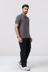 Relaxed Fit Solid Polo Shirt