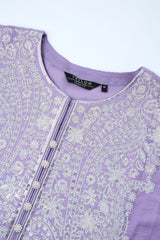 Smart Fit Embellished Two-Piece Formal Ethnic Set with Organza Dupatta