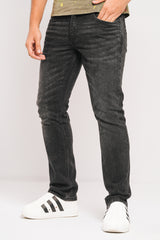 Straight Fit Black Selvedge Jeans