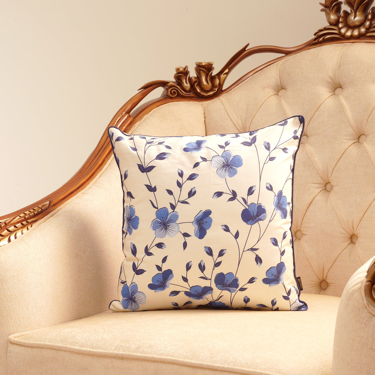 Cushion Cover - Blue Floral