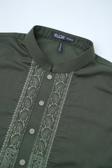Regular Fit Embroidered Semi-Formal Panjabi
