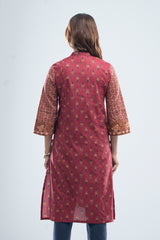Mid-Length Reactive Printed Smart Fit Ethnic Kurta