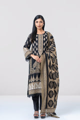 Relaxed Fit Digital Printed Three-Piece Lawn