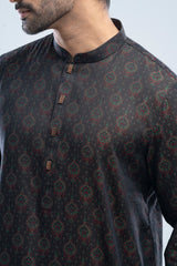 Regular Fit Semi-Formal Jacquard Panjabi