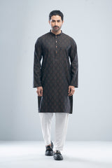 Regular Fit Semi-Formal Jacquard Panjabi