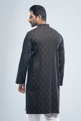 Regular Fit Semi-Formal Jacquard Panjabi