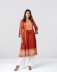 Smart Fit Embroidered Viscose Ethnic Kurta
