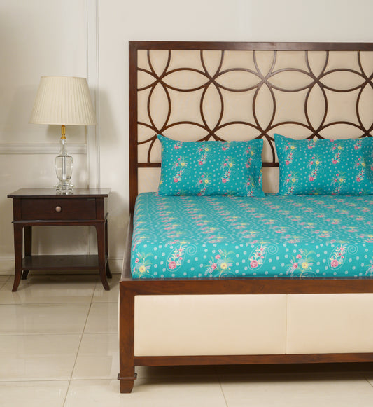 Bedsheets- Emerald Paisley (King Size)