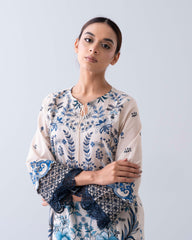 Smart Fit Printed Two-Piece Lawn with Silk Dupatta