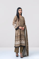 Relaxed Fit Digital Printed Three-Piece Lawn