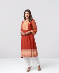 Smart Fit Embroidered Viscose Ethnic Kurta