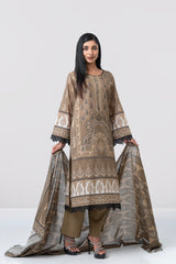 Relaxed Fit Digital Printed Three-Piece Lawn