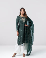 Smart Fit Embroidered Two-Piece Ethnic Set