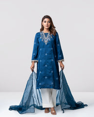 Smart Fit Embroidered Two-Piece Ethnic Set