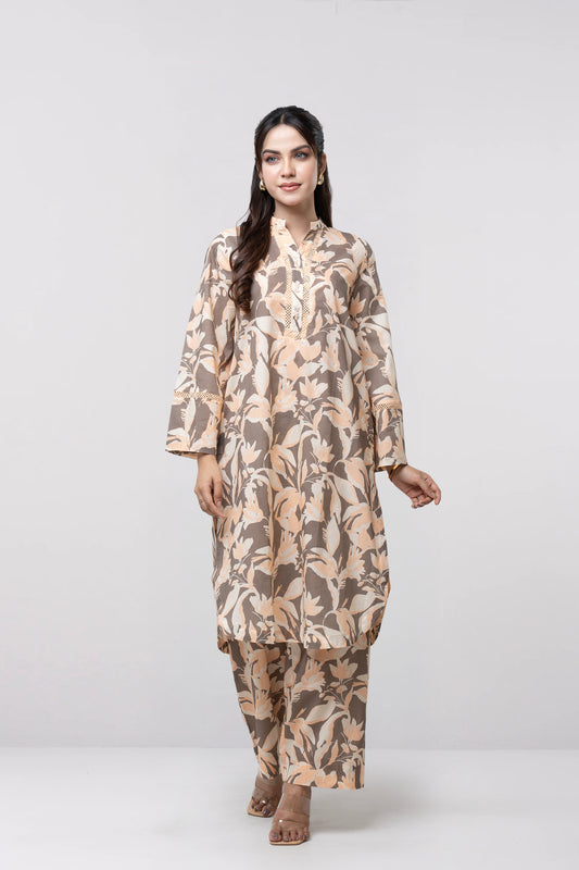 Smart Fit Digital Printed Two-Piece Ethnic Set