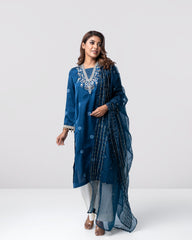 Smart Fit Embroidered Two-Piece Ethnic Set