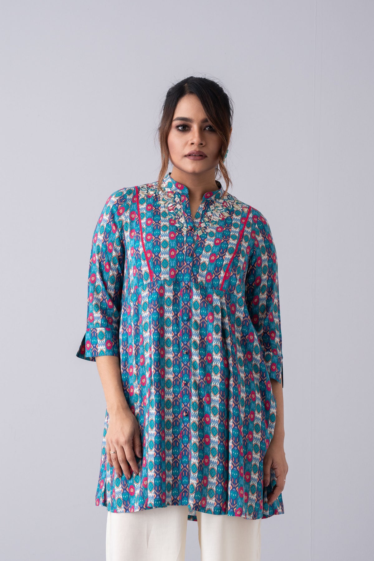 Short-Length Digital Printed Viscose Ethnic Kurti
