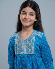 Girls' Embroidered Ethnic Kurti (6-8 Years)
